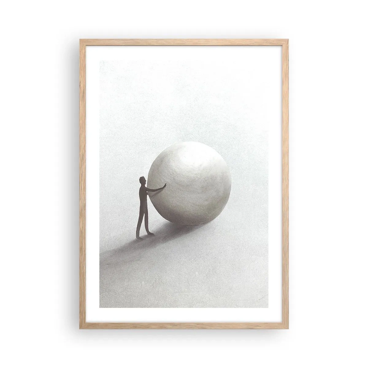 Pôster com moldura de carvalho claro - O Jogo da Vida - 50x70 cm