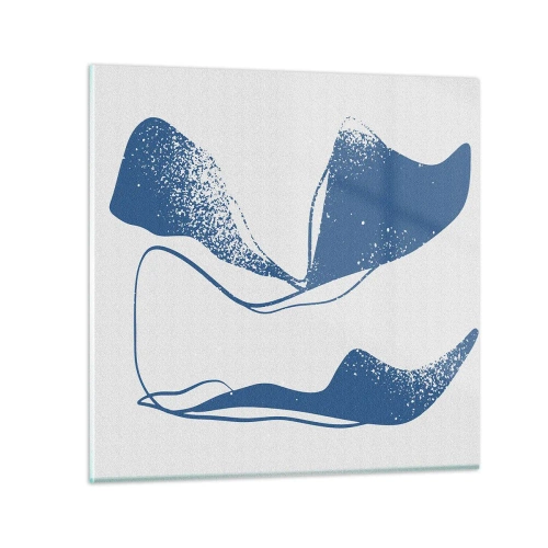 Quadro em vidro - Abstração alada - 30x30 cm