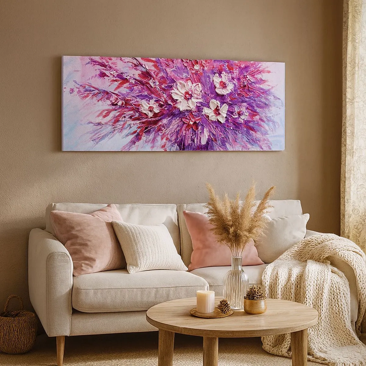 Quadro em tela - Inocência e paixão  - 100x40 cm