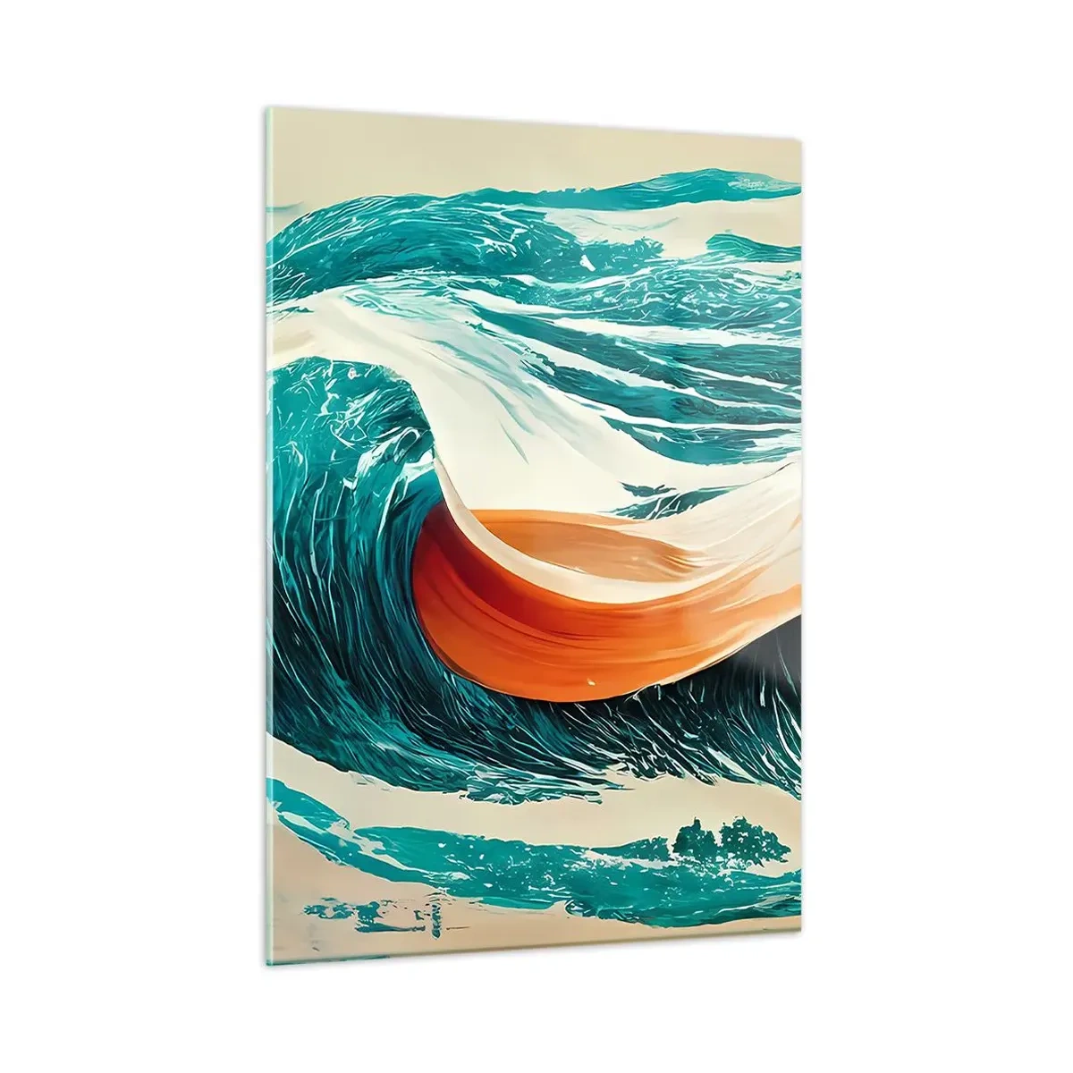 Quadro em vidro - O sonho de um surfista - 50x70 cm