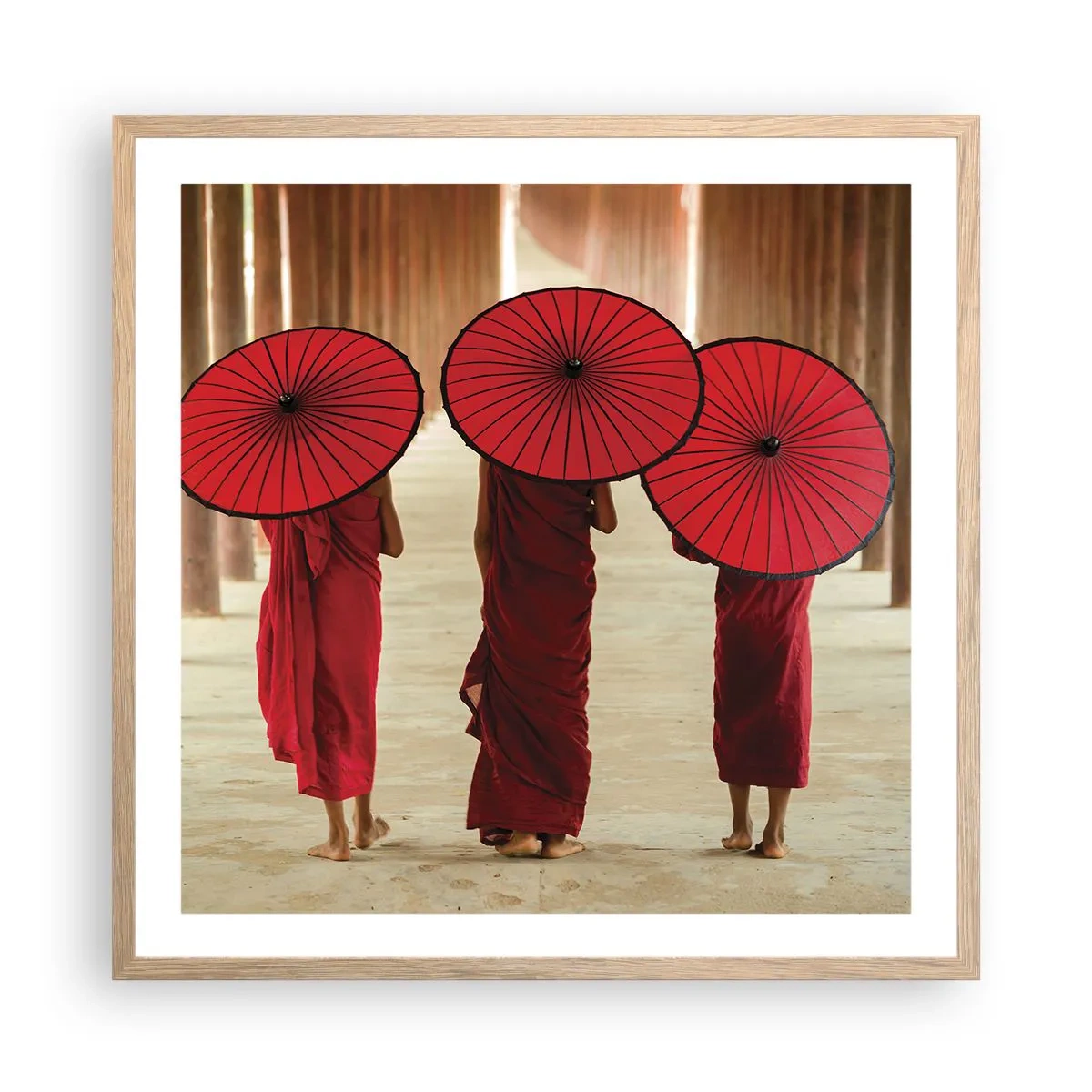 Pôster com moldura de carvalho claro - A caminho da Terra Pura - 60x60 cm