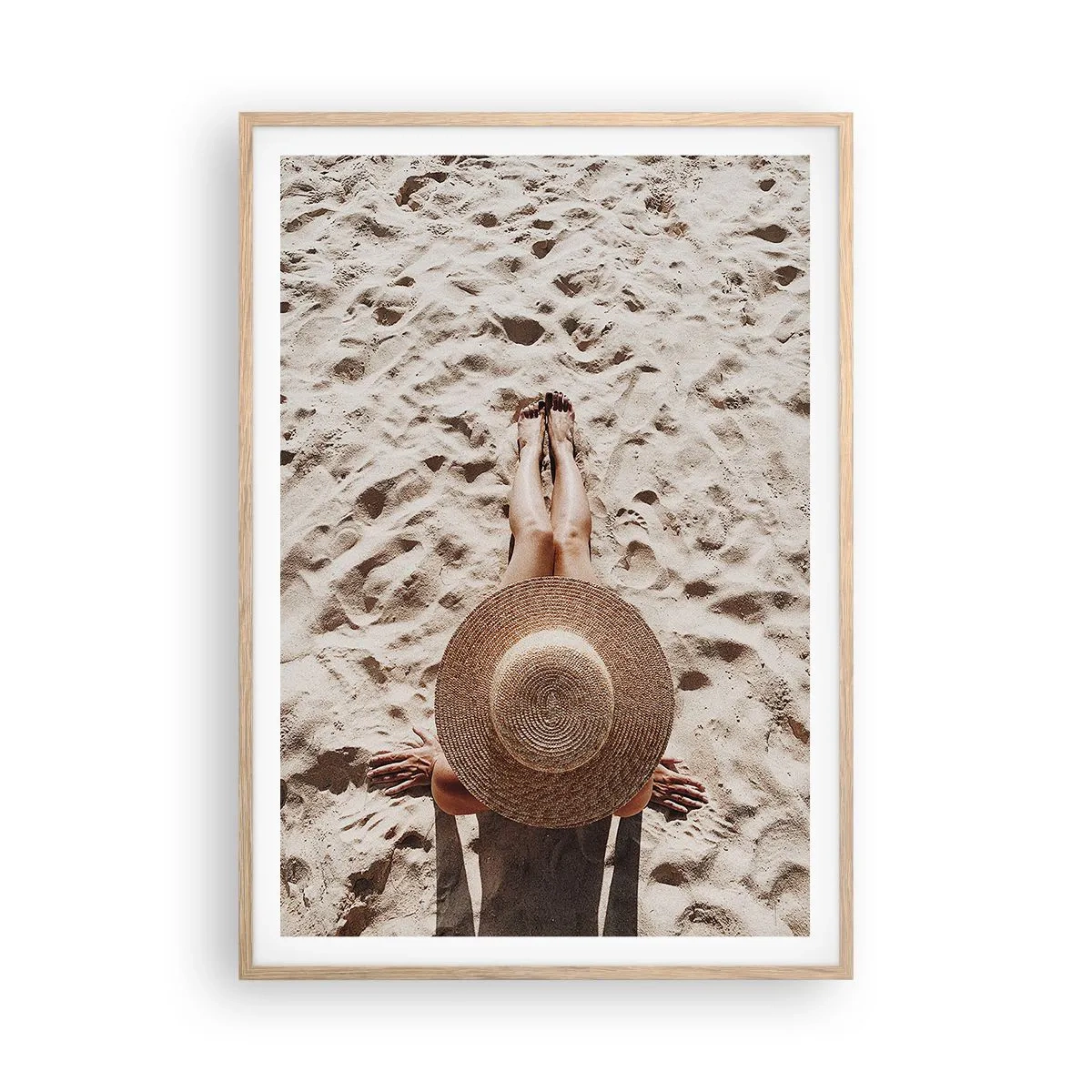 Pôster com moldura de carvalho claro - Hora de sonhar - 70x100 cm