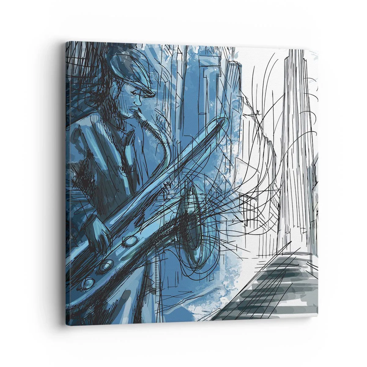 Quadro em tela - Rapsódia Urbana - 40x40 cm