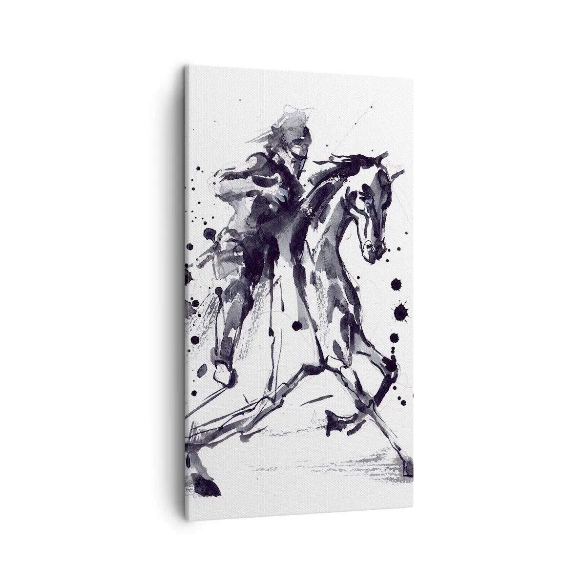 Quadro em tela - Cavaleiro Negro - 45x80 cm