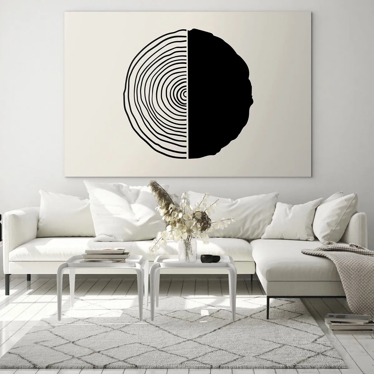 Quadro em vidro - Meio a meio - 100x70 cm