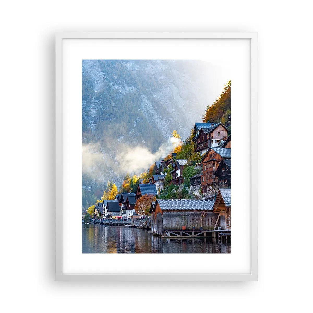 Pôster em moldura branca - Atmosfera alpina - 40x50 cm