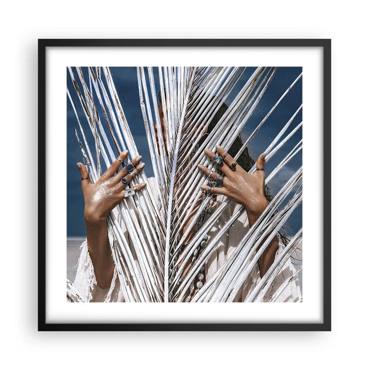 Pôster com moldura preta - A xamã - 50x50 cm