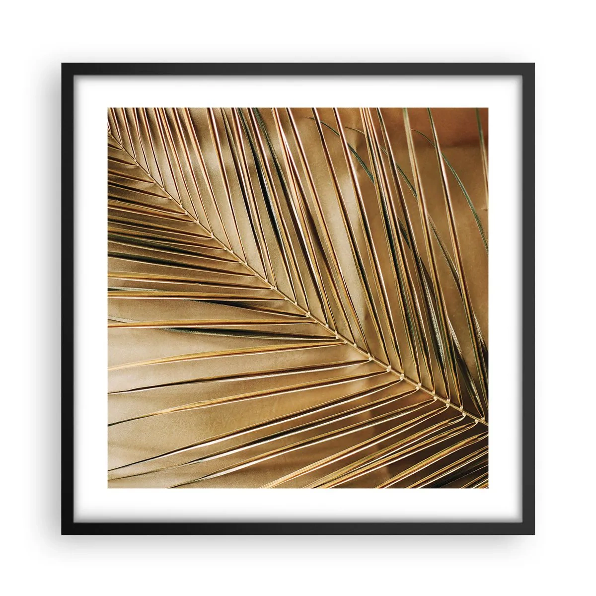 Pôster com moldura preta - Colunata natural - 50x50 cm