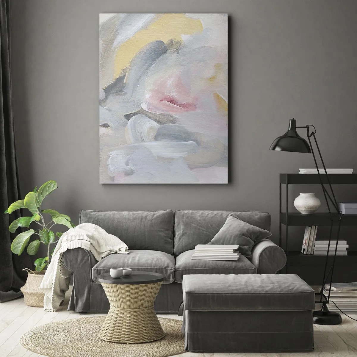 Quadro em tela - Em um mundo pastel - 50x70 cm