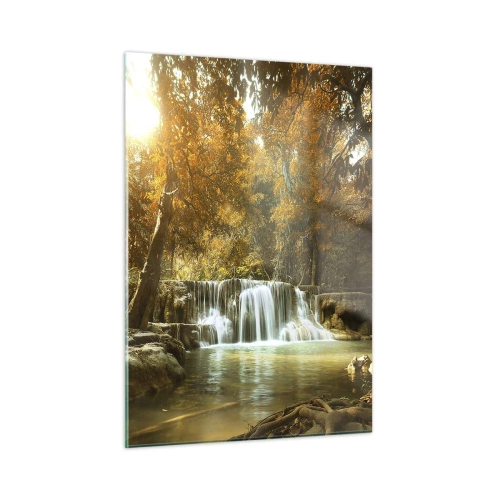 Quadro em vidro - A cascata do parque - 50x70 cm