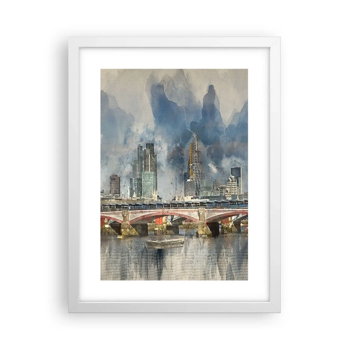 Pôster em moldura branca - Londres em toda a sua glória - 30x40 cm