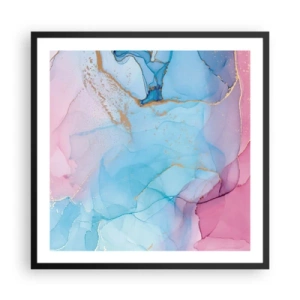 Pôster com moldura preta - Encontro e difusão - 60x60 cm