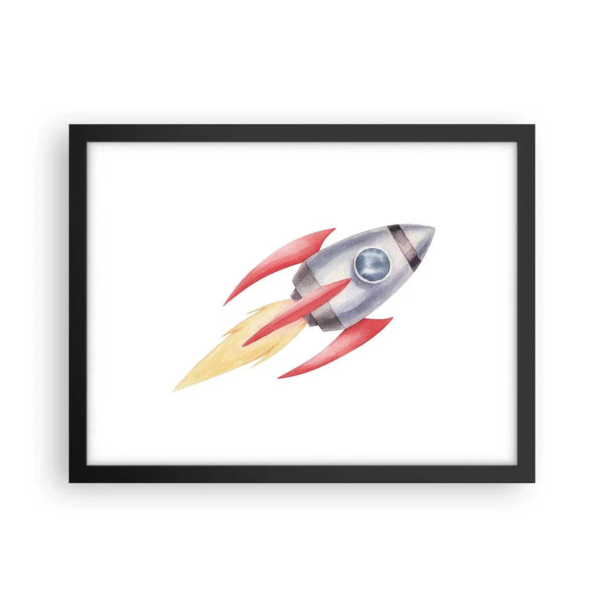 Pôster com moldura preta - Mais alto, mais rápido e mais longe - 40x30 cm