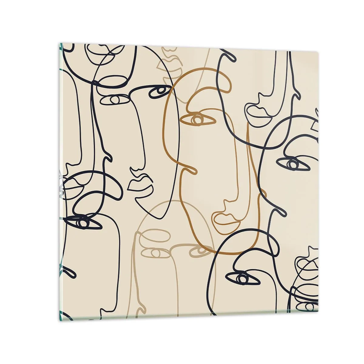 Quadro em vidro - Retrato multiplicado - 50x50 cm