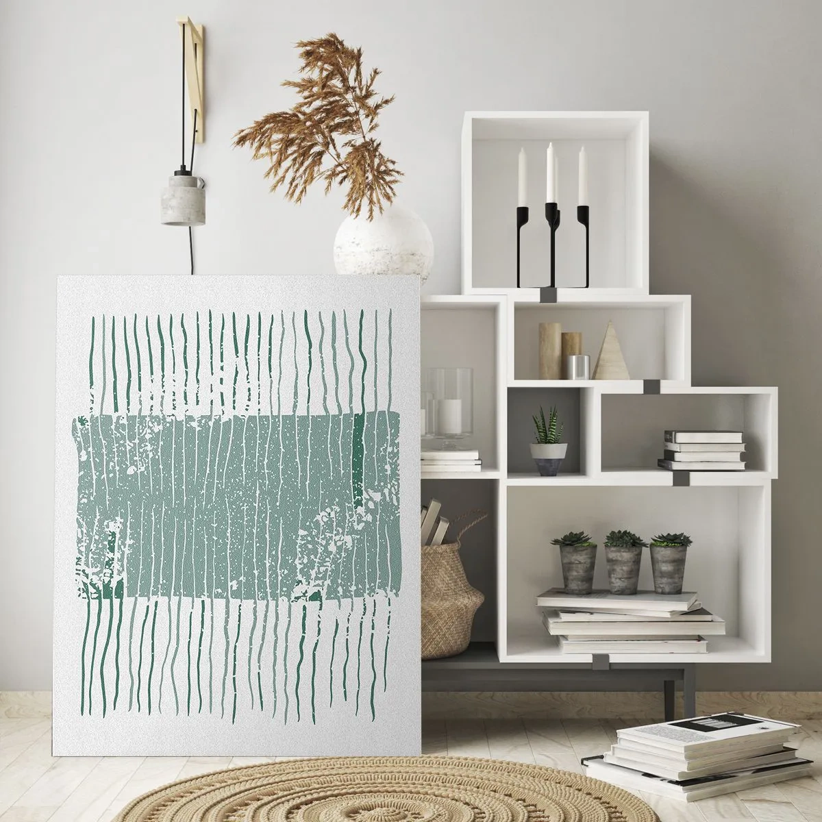 Quadro em vidro - Abstração marinha - 50x70 cm