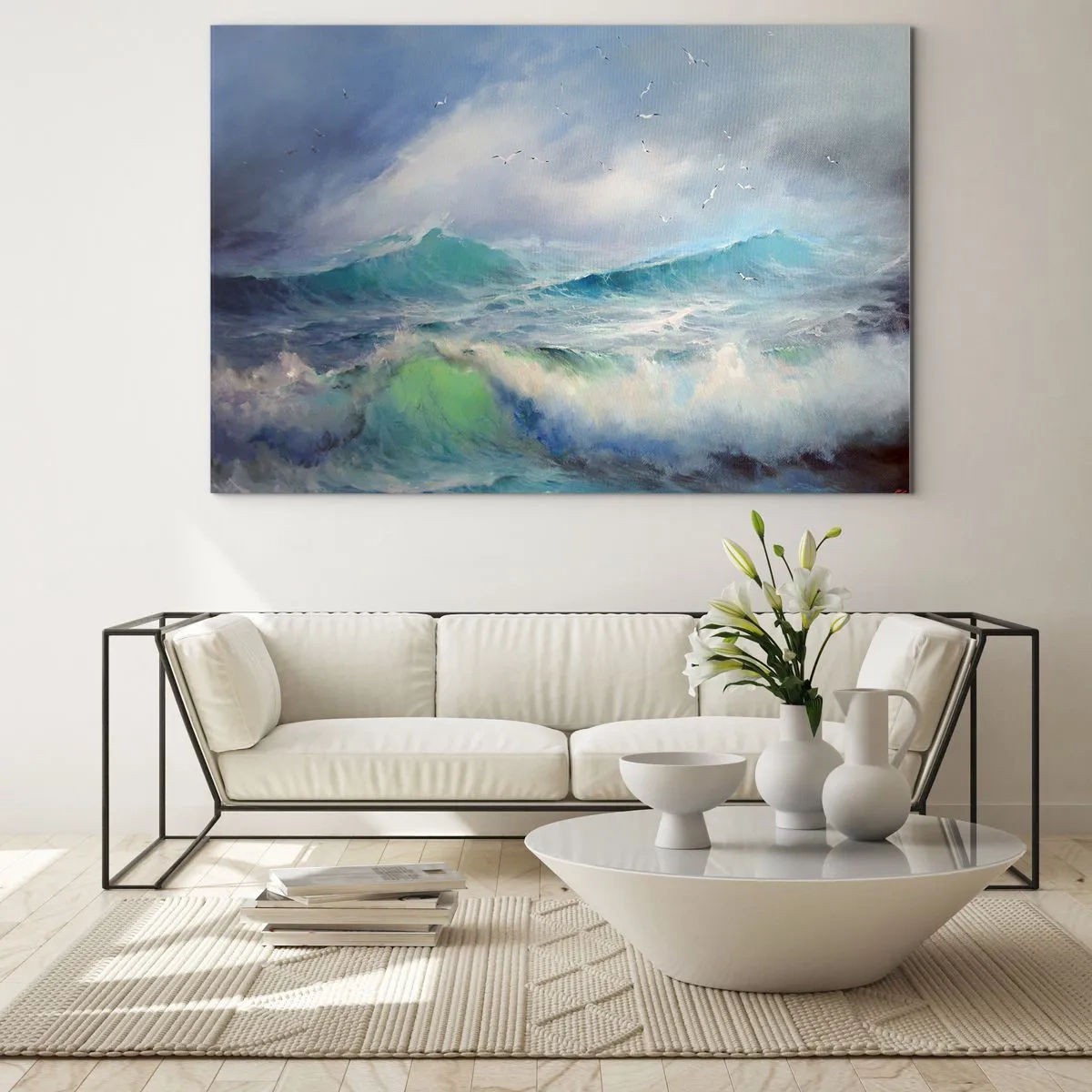 Quadro em vidro - O vento uivava triunfalmente… - 100x70 cm