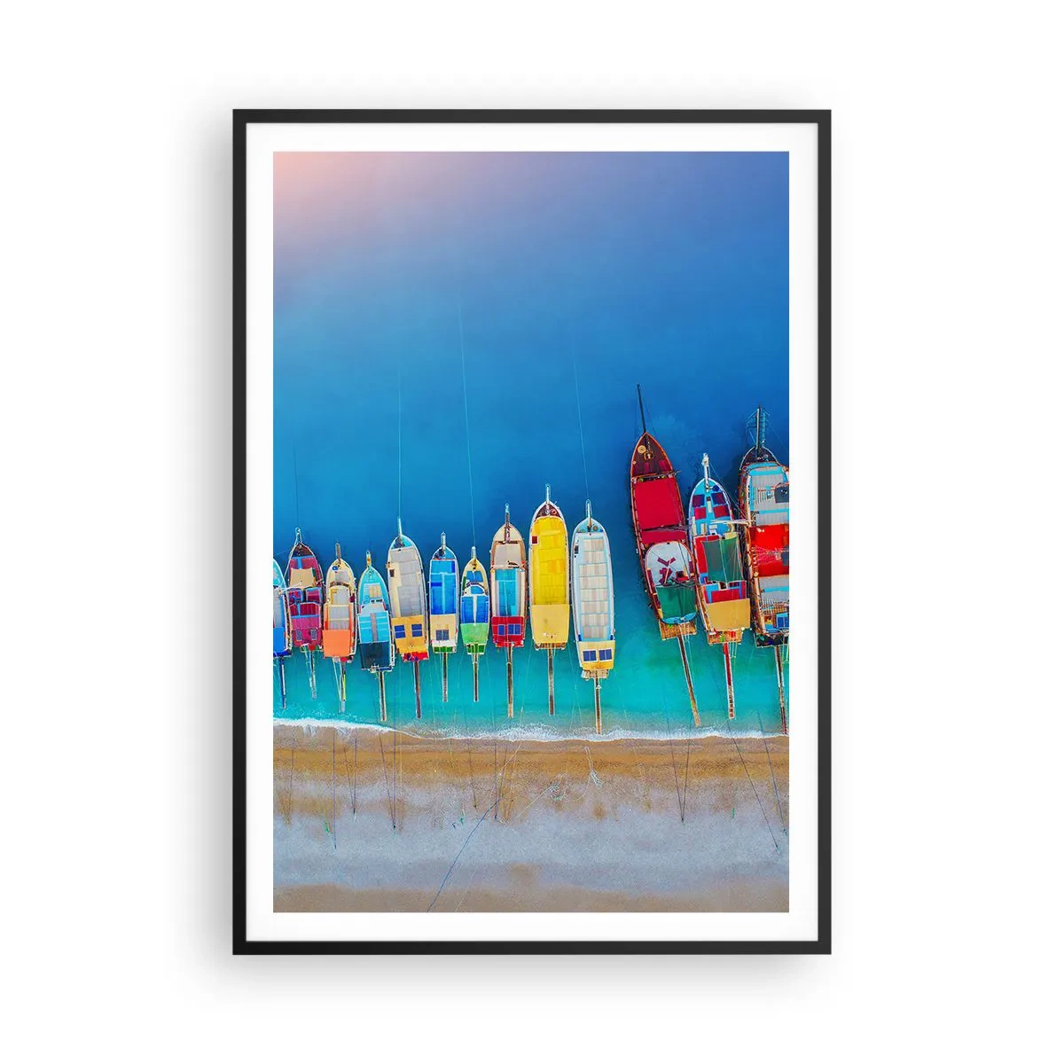 Pôster com moldura preta - Vista panorâmica - 70x100 cm