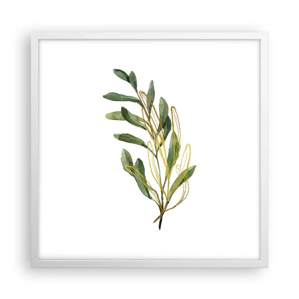 Pôster em moldura branca - Tudo que é bom - 50x50 cm