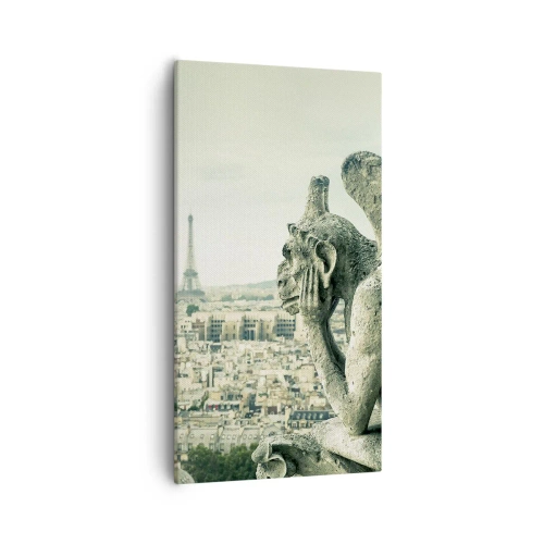 Quadro em tela - Conversas parisienses - 55x100 cm