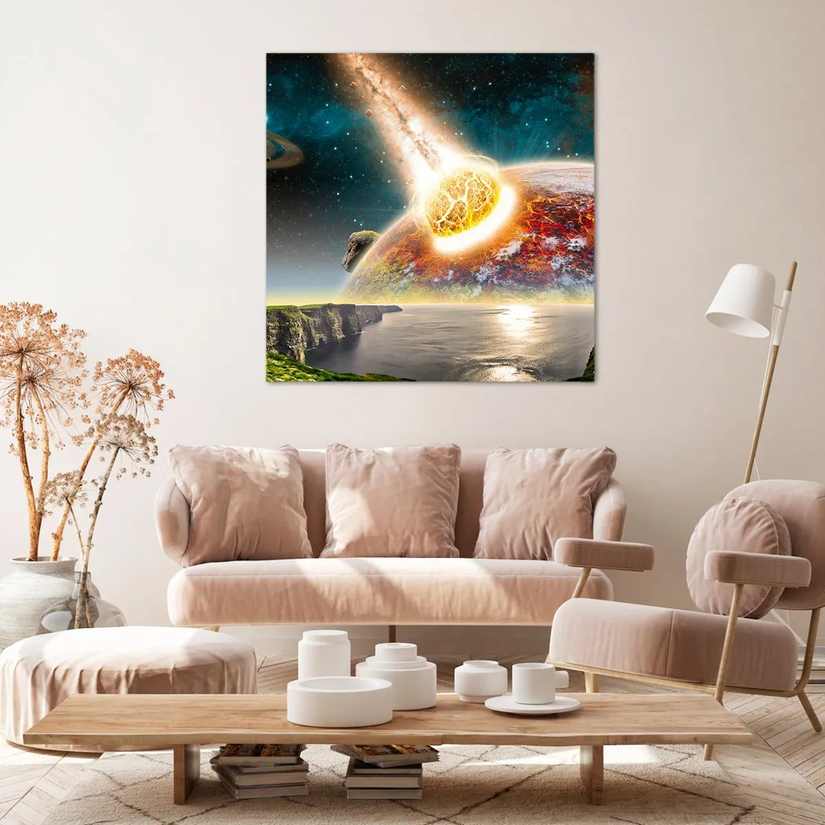 Quadro em tela - Drama espacial - 60x60 cm