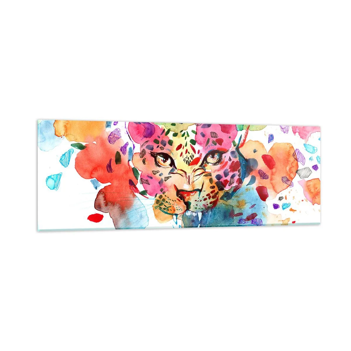 Quadro em vidro - A Bela e a Fera - 90x30 cm