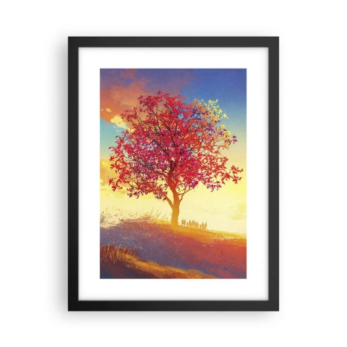 Pôster com moldura preta - O peregrino no seu destino - 30x40 cm