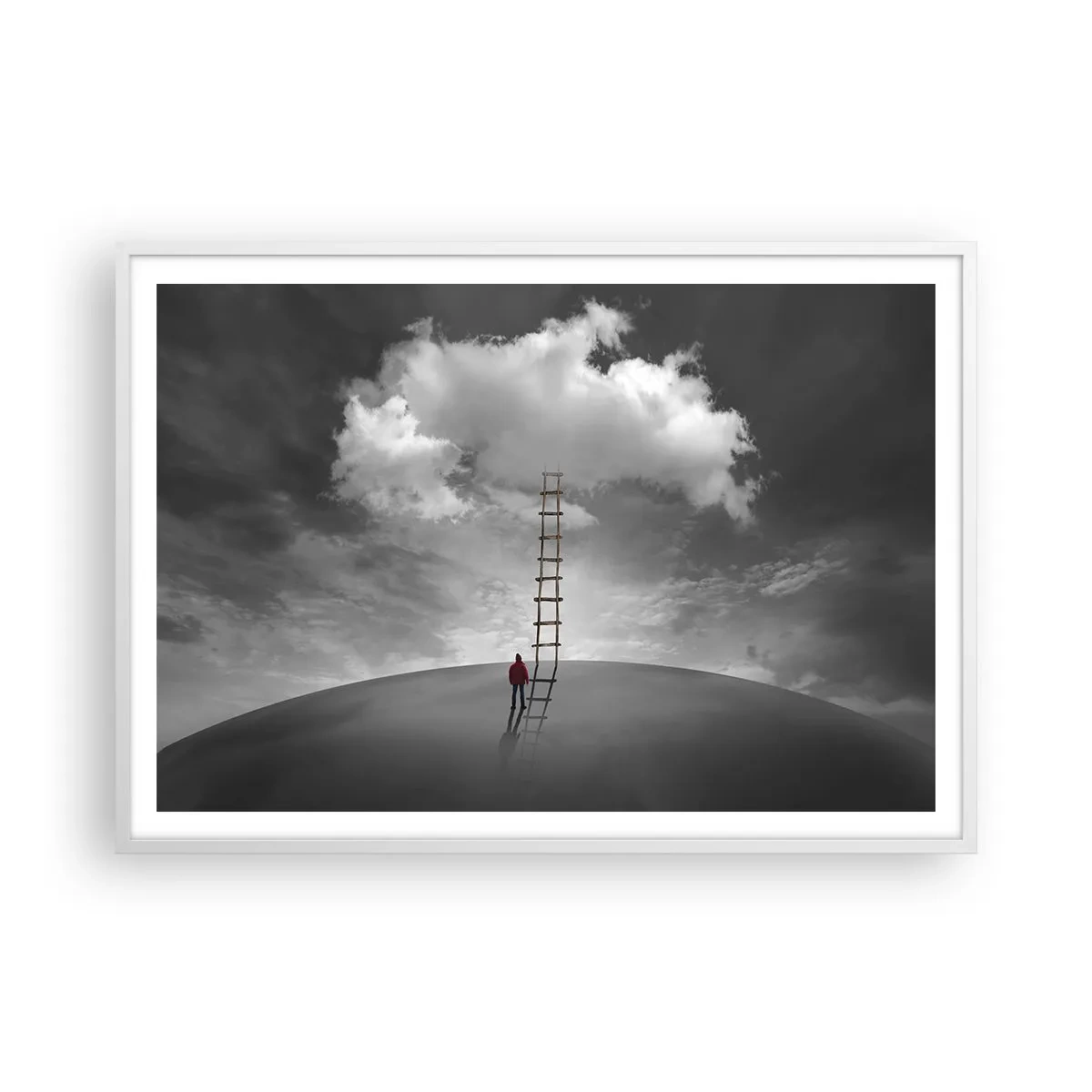 Pôster em moldura branca - Tudo é possível - 100x70 cm