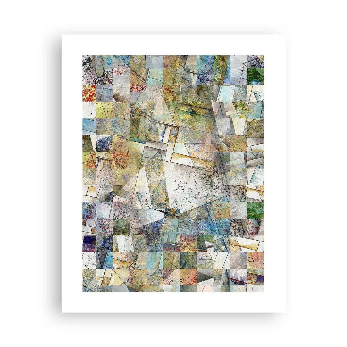 Pôster - Embaralhamento geométrico - 40x50 cm
