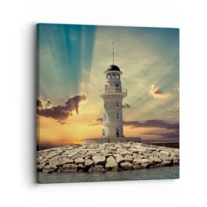 Quadro em tela - Luz - Bondade - Beleza - 30x30 cm