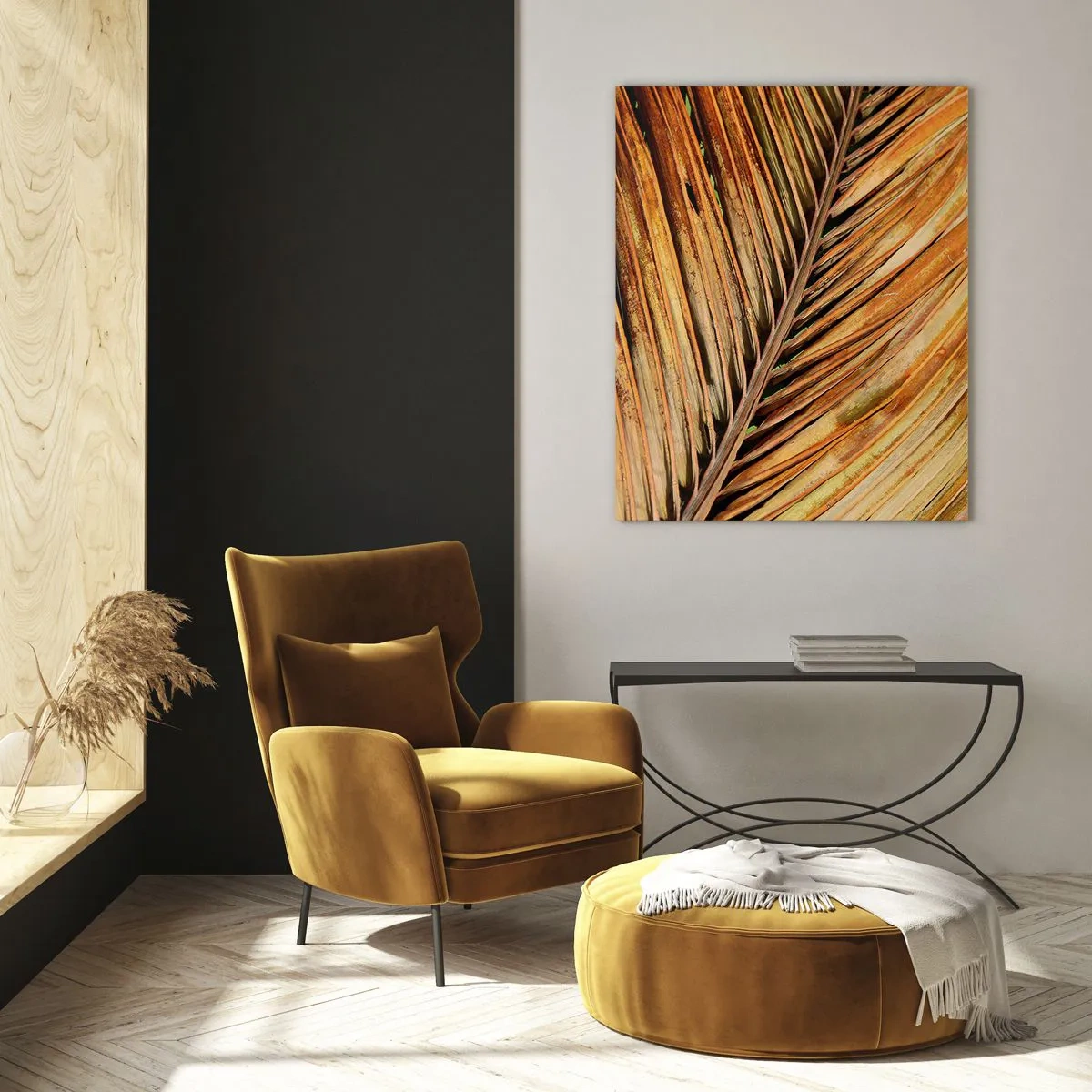 Quadro em vidro - Ouro de coco - 70x100 cm