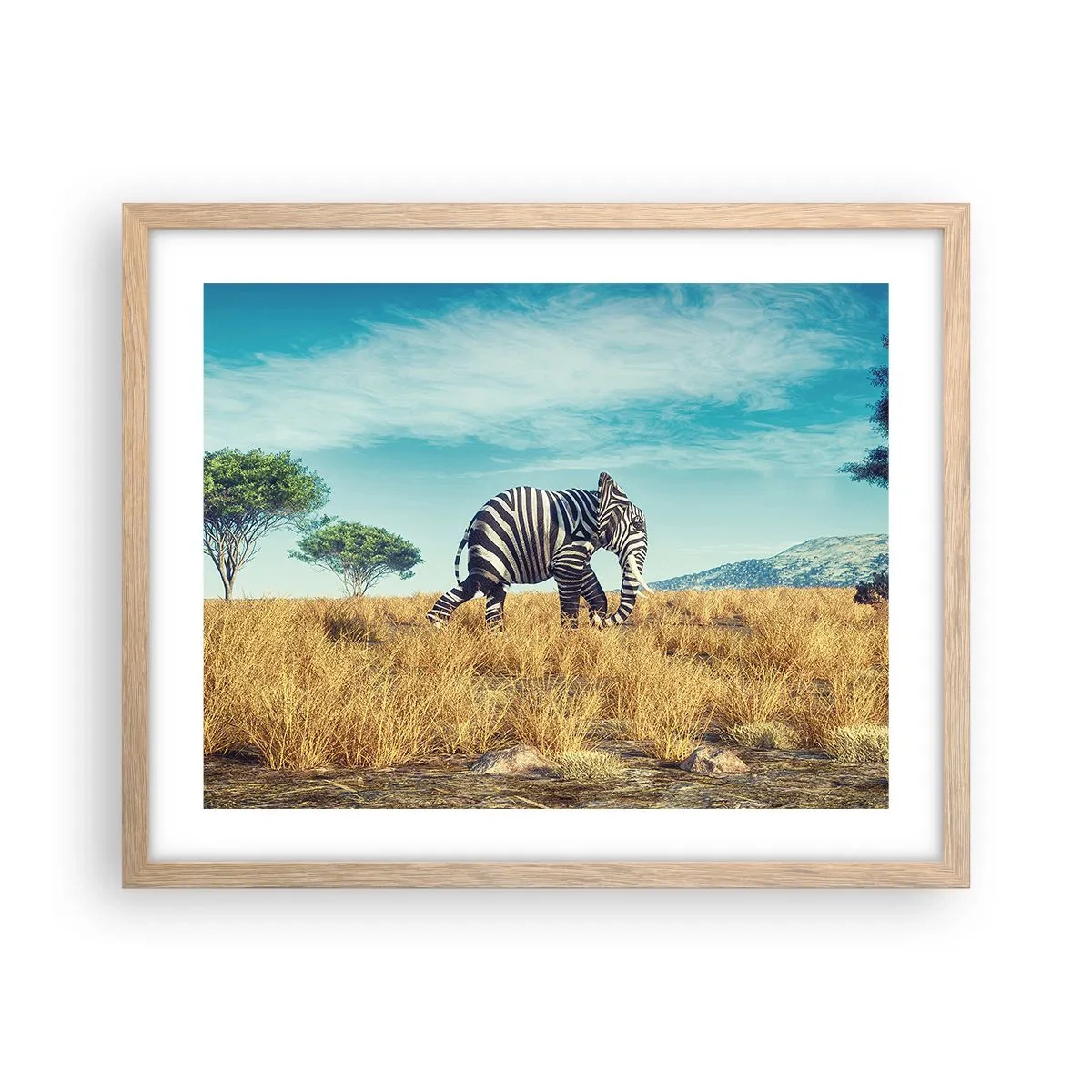 Pôster com moldura de carvalho claro - Cinza não está mais na moda - 50x40 cm