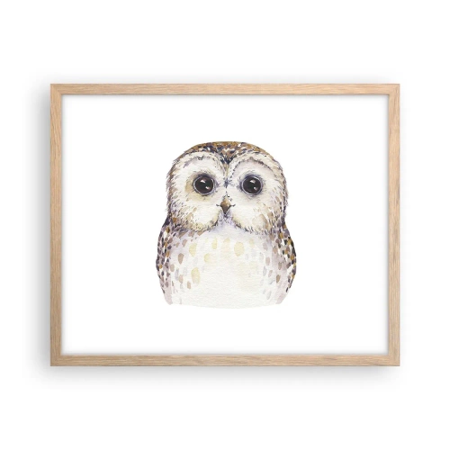 Pôster com moldura de carvalho claro - Olhe-me nos olhos - 50x40 cm