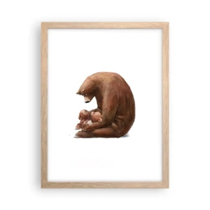 Pôster com moldura de carvalho claro - Doces sonhos, crianças - 30x40 cm