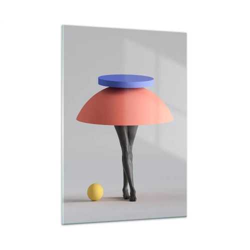 Quadro em vidro - Composição surrealista - 50x70 cm