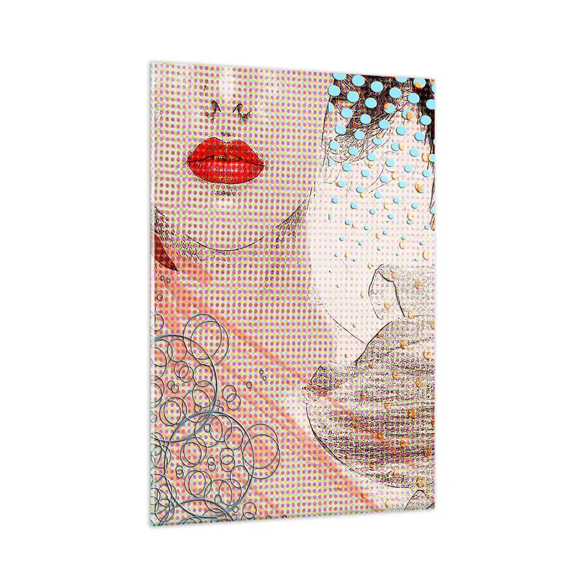 Quadro em vidro - Heroína de cartoon - 80x120 cm