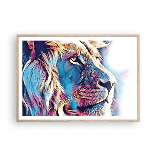 Pôster com moldura de carvalho claro - A sabedoria da natureza - 100x70 cm