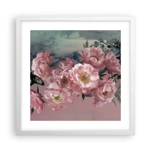 Pôster em moldura branca - O auge do romantismo - 40x40 cm