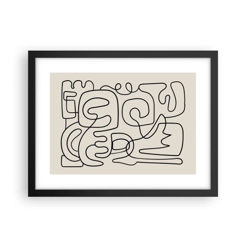 Pôster com moldura preta - Na trilha - 40x30 cm