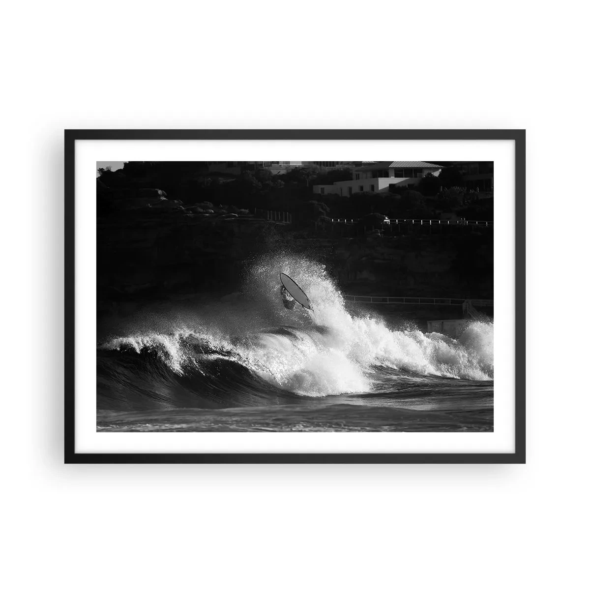 Pôster com moldura preta - Desafio aceito! - 70x50 cm