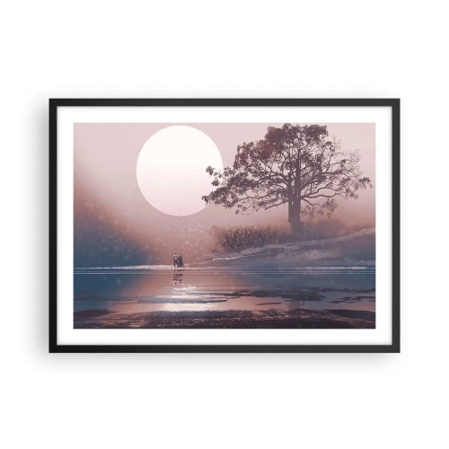Pôster com moldura preta - Maravilhas da noite - 70x50 cm