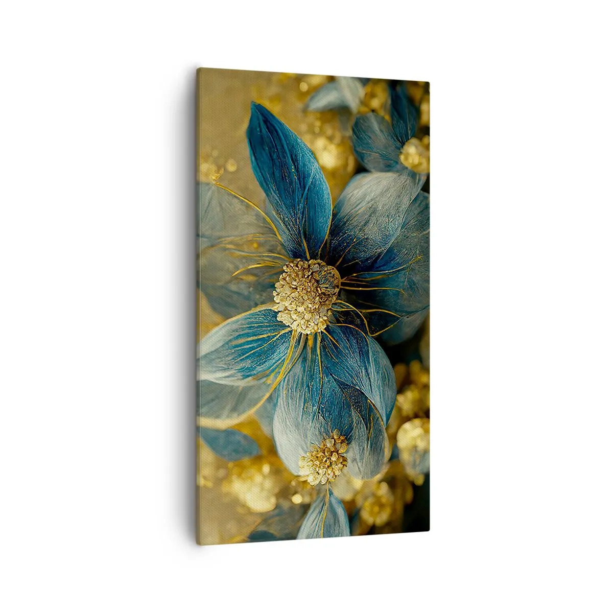 Quadro em tela - Florescer com ouro - 55x100 cm