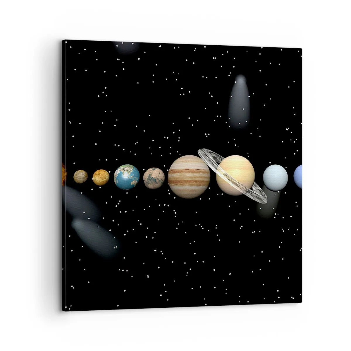 Quadro em tela - E os planetas estão a enlouquecer... - 50x50 cm