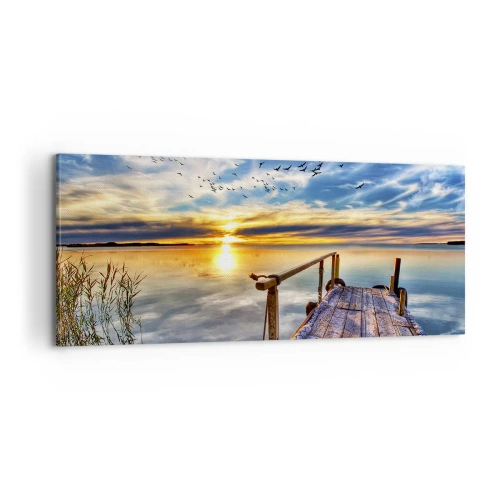 Quadro em tela - O vento descansa - 100x40 cm