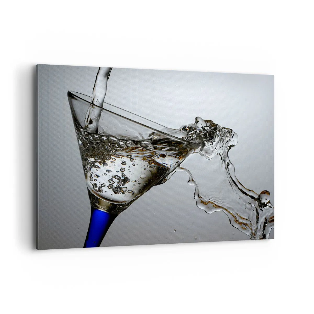 Quadro em tela - Água cristalina em vidro cristal - 100x70 cm