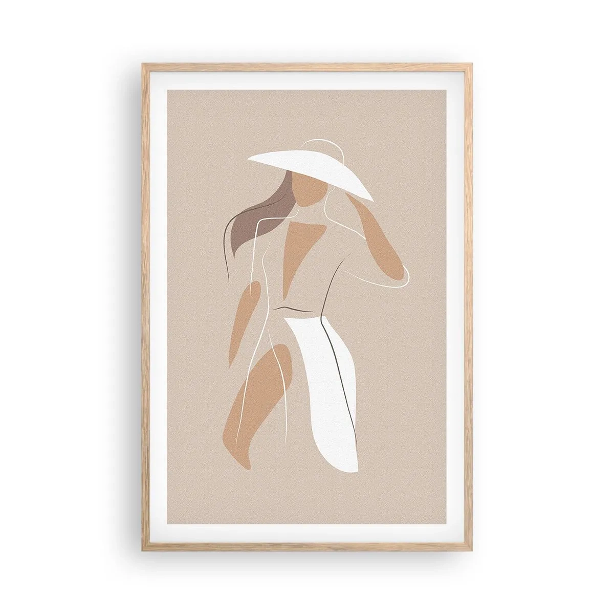 Pôster com moldura de carvalho claro - A moda é diversão - 61x91 cm