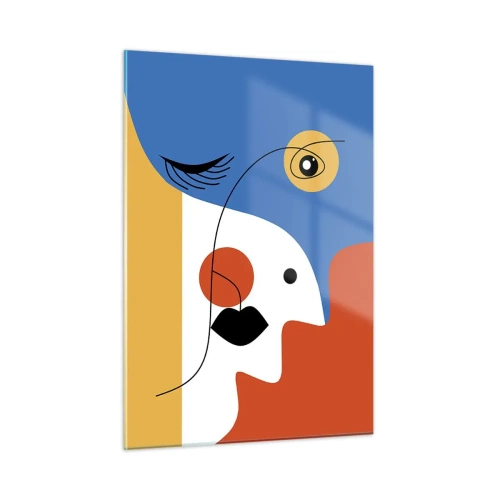 Quadro em vidro - Retrato desconstruído - 50x70 cm