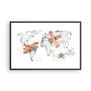 Pôster com moldura preta - Com espírito pioneiro - 91x61 cm