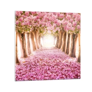 Quadro em vidro - O Caminho para o Paraíso - 30x30 cm