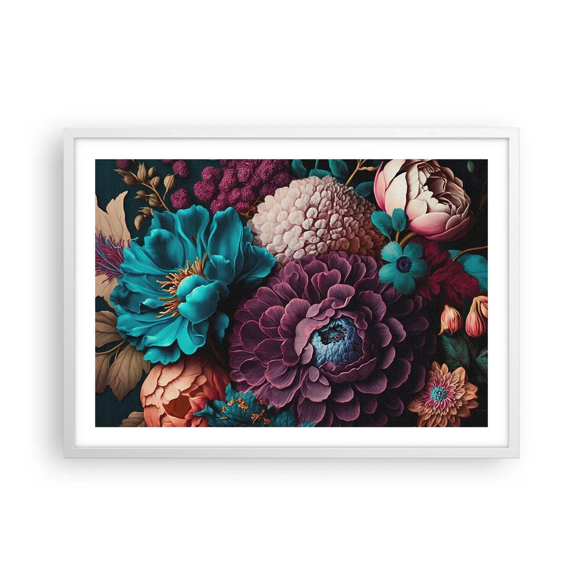 Pôster em moldura branca - Natureza em abundância - 70x50 cm