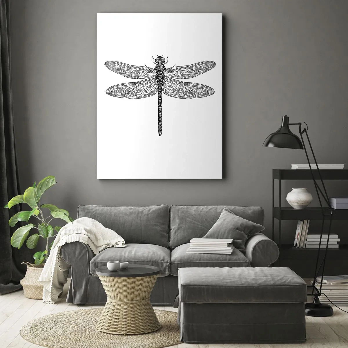 Quadro em tela - Precisão da natureza - 65x120 cm